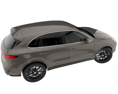 Arka planda izole edilmiş gerçekçi bir SUV aracı. 3D görüntüleme - illüstrasyon