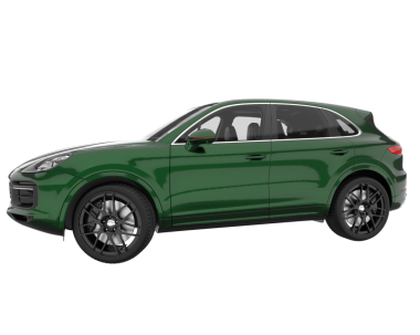 Modern yeşil cip beyazdan izole edilmiş. 3d illüstrasyon