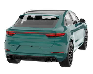 Beyaz arka planda modern lüks bir araba. 3d illüstrasyon