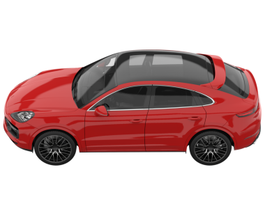 beyaz izole kırmızı spor araba