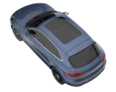 Siyah arka planda bir araba. 3d oluşturma.