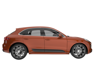 beyaz arkaplanda modern araba