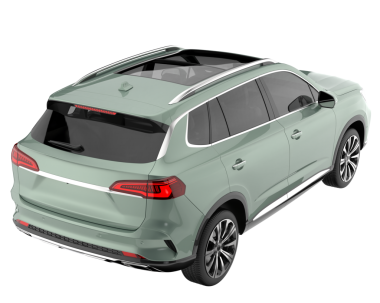 Beyaz arka planda modern bir araba. 3d illüstrasyon