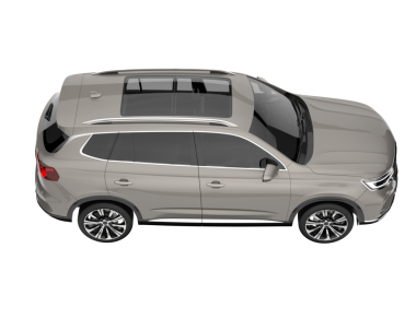 Beyaz arkaplanda beyaz renkli bir jipin 3 boyutlu resmi.