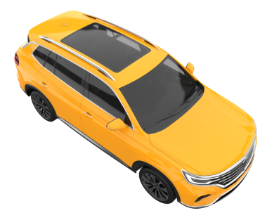 Beyaz üzerine sarı araba