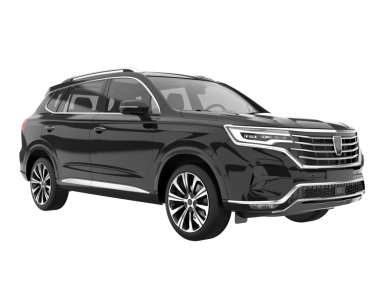 Modern premium SUV araba. gerçekçi ön görünüm