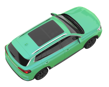 Beyaz arka planda modern şehir arabası. 3d oluşturma