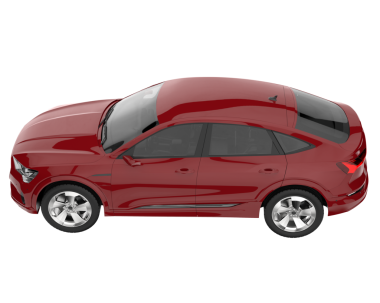 Modern SUV arabası. 3d oluşturma