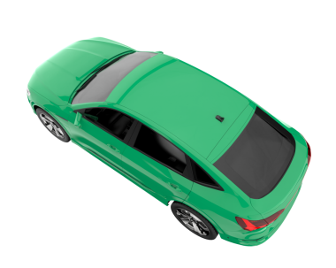 Stüdyoda izole edilmiş 3 boyutlu markasız bir SUV.