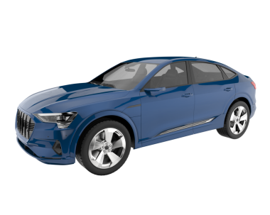 Beyaz arka planda modern lüks bir sedan. 3d oluşturma