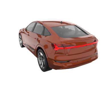 Modern SUV beyaz arka planda izole edildi. 3 Boyutlu Hazırlama