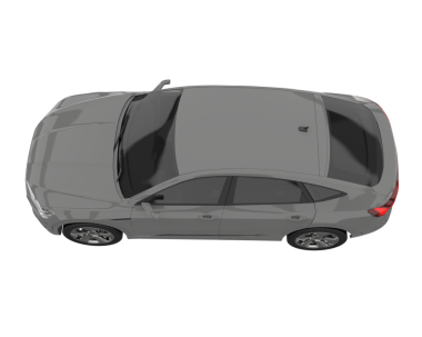 Araba sedanı. Araba manzaralı. izole edilmiş 3d illüstrasyon