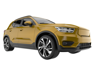 Stüdyoda markasız bir SUV 'un 3 boyutlu görüntüsü.