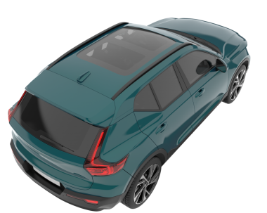 Araba beyaz arka planda izole edilmiş. 3d oluşturma