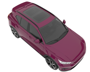 Beyaz arka planda bir araba. 3 Boyutlu Hazırlama.