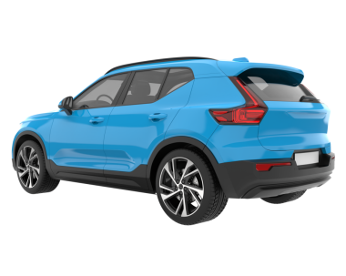 Modern SUV arabası beyaz arka planda izole edilmiş. 3d oluşturma