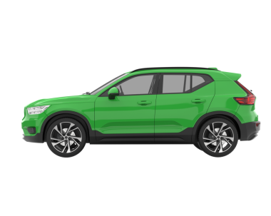 beyaz arkaplanda gerçekçi bir araba