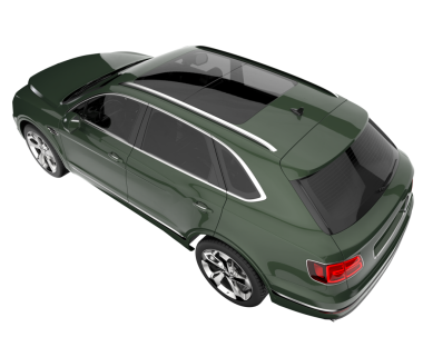 Arka tarafı yeşil modern araba.