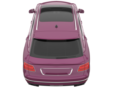 mor modern araba beyaz arkaplanda izole