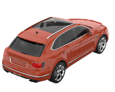 Beyaz arka planda modern bir araba. 3 Boyutlu Hazırlama