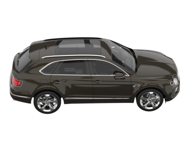 modern SUV arabası beyaz arka planda izole edildi