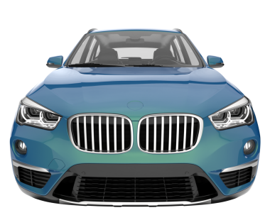 Modern araba beyaz arka planda izole edilmiş. 3d illüstrasyon