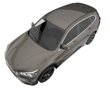 Beyaz arka planda modern bir araba. 3d illüstrasyon