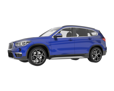 Arka planda izole edilmiş gerçekçi bir araba. 3d oluşturma