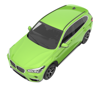 araba beyaz arkaplanda izole edildi. 3d görüntüleme - illüstrasyon