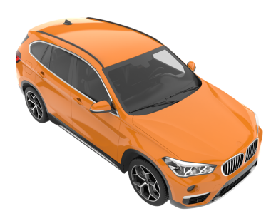 Beyaz arka planda bir araba. Vektör illüstrasyonu