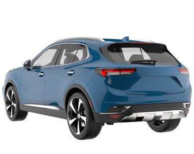 modern mavi şehir geçişi - araba - arka görünüm - 3D görüntüleme