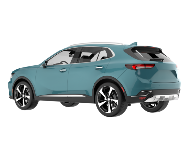 Beyaz stüdyo arka planında daha az markalı bir SUV görüntüsü var.