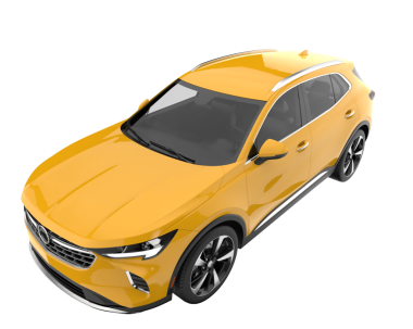 şeffaf arkaplan üzerinde modern SUV araba   