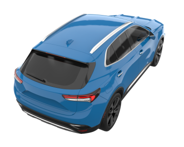 mavi modern lüks araba beyazda izole edilmiş.