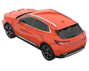 Modern araba beyazda izole edilmiş. 3D görüntüleme - illüstrasyon