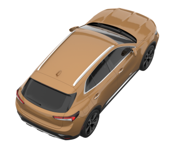 Beyaz arka planda modern bir cip. 3d oluşturma