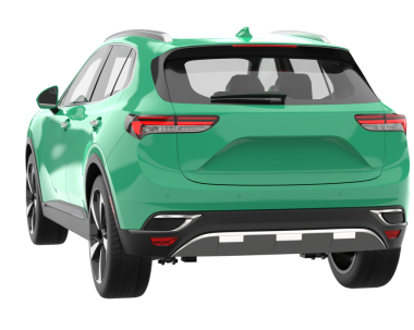 yeşil modern araba - arka görünüm