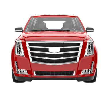 Gerçekçi bir SUV arabası. Ön manzara. 3D görüntüleme - 3D