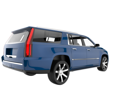 Siyah arka planda izole edilmiş 3 boyutlu birinci sınıf lüks bir araba.