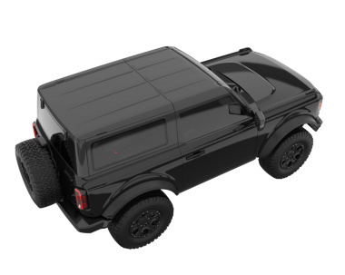 Siyah renkli bir SUV 'un beyaz arka planda 3 boyutlu görüntülenmesi