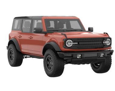 beyaz arkaplanda SUV aracı