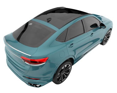 araba beyaz arkaplanda izole edildi. 3d görüntüleme - illüstrasyon