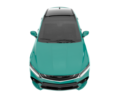 Modern araba arka planda izole edilmiş. 3d oluşturma