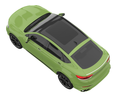 modern yeşil araba beyaz arkaplanda izole