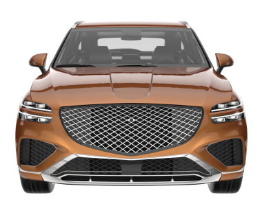 Modern araba. Vektör çizimi. ön görünüm.