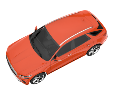 Gri arka planda kırmızı modern araba