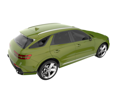 Modern araba beyazda izole edilmiş. 3d oluşturma