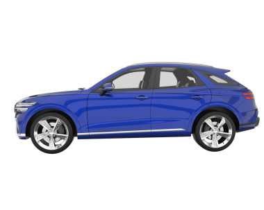 beyaz arkaplanda modern araba