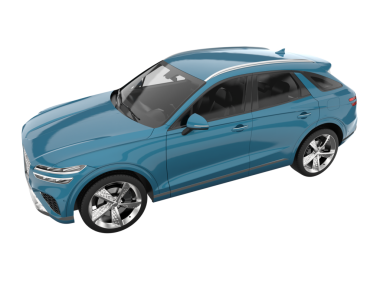 Gerçekçi cip arka planda izole edildi. 3D illüstrasyon - İllüstrasyon