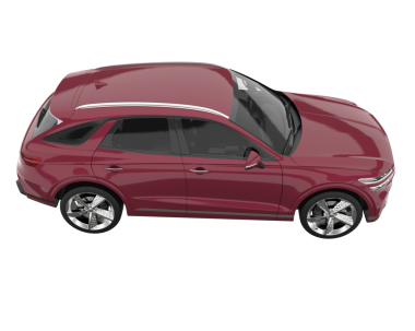 Modern araba. İzole. 3 Boyutlu Hazırlama
